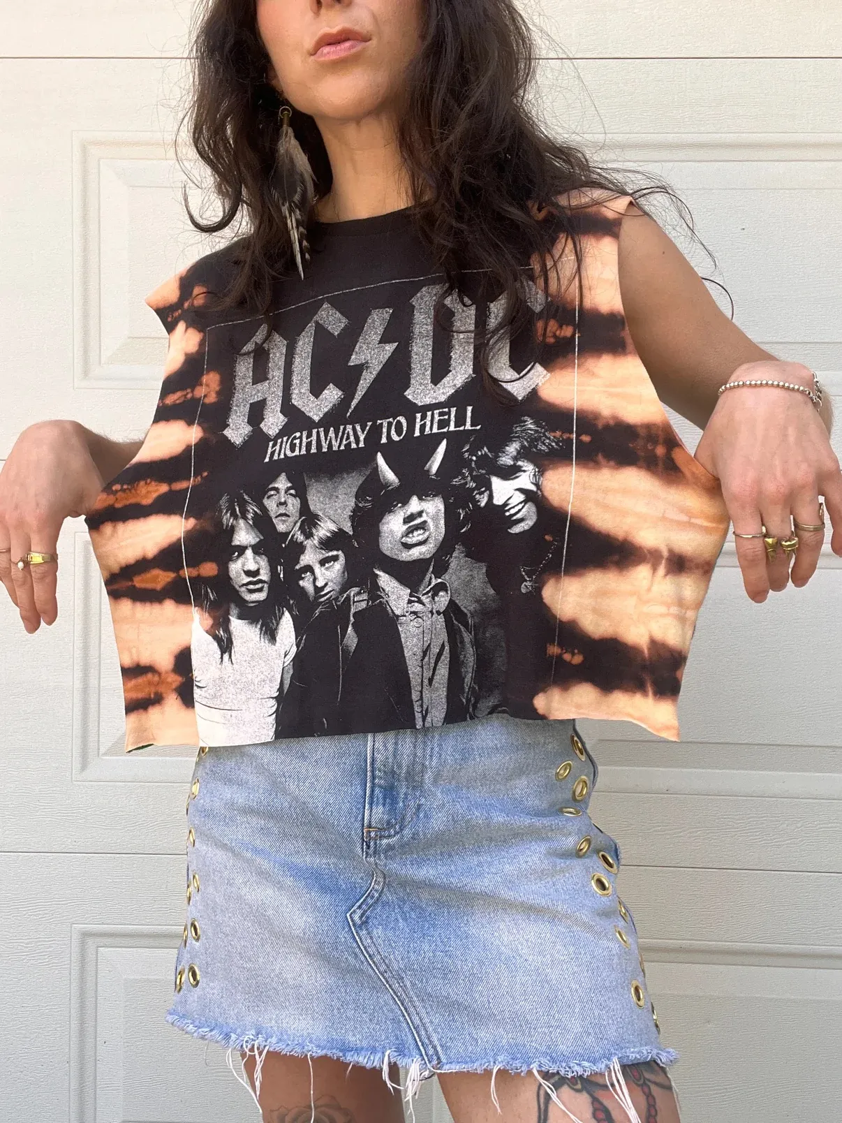 ACDC Serape Stripe Crop Tank Top