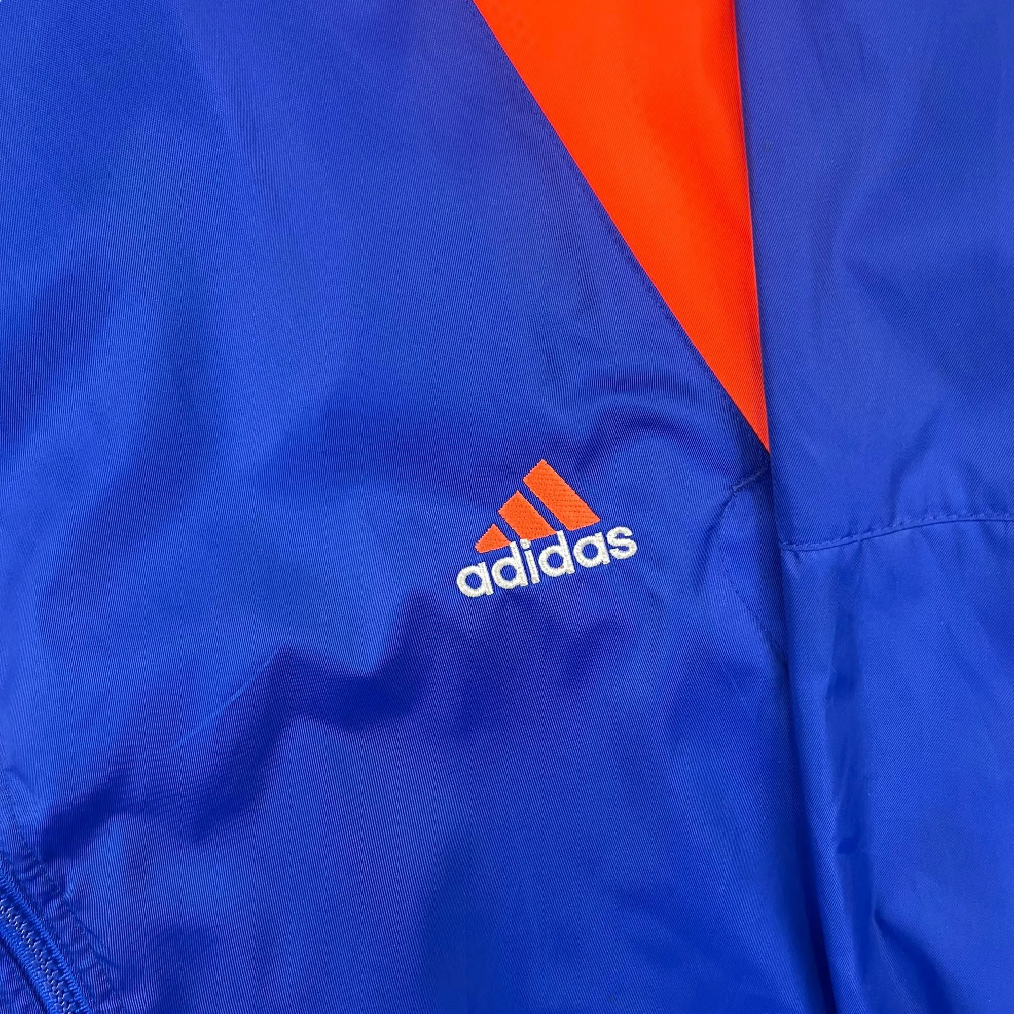 Adidas 90's Track Windbreaker Jacket Blue Orange