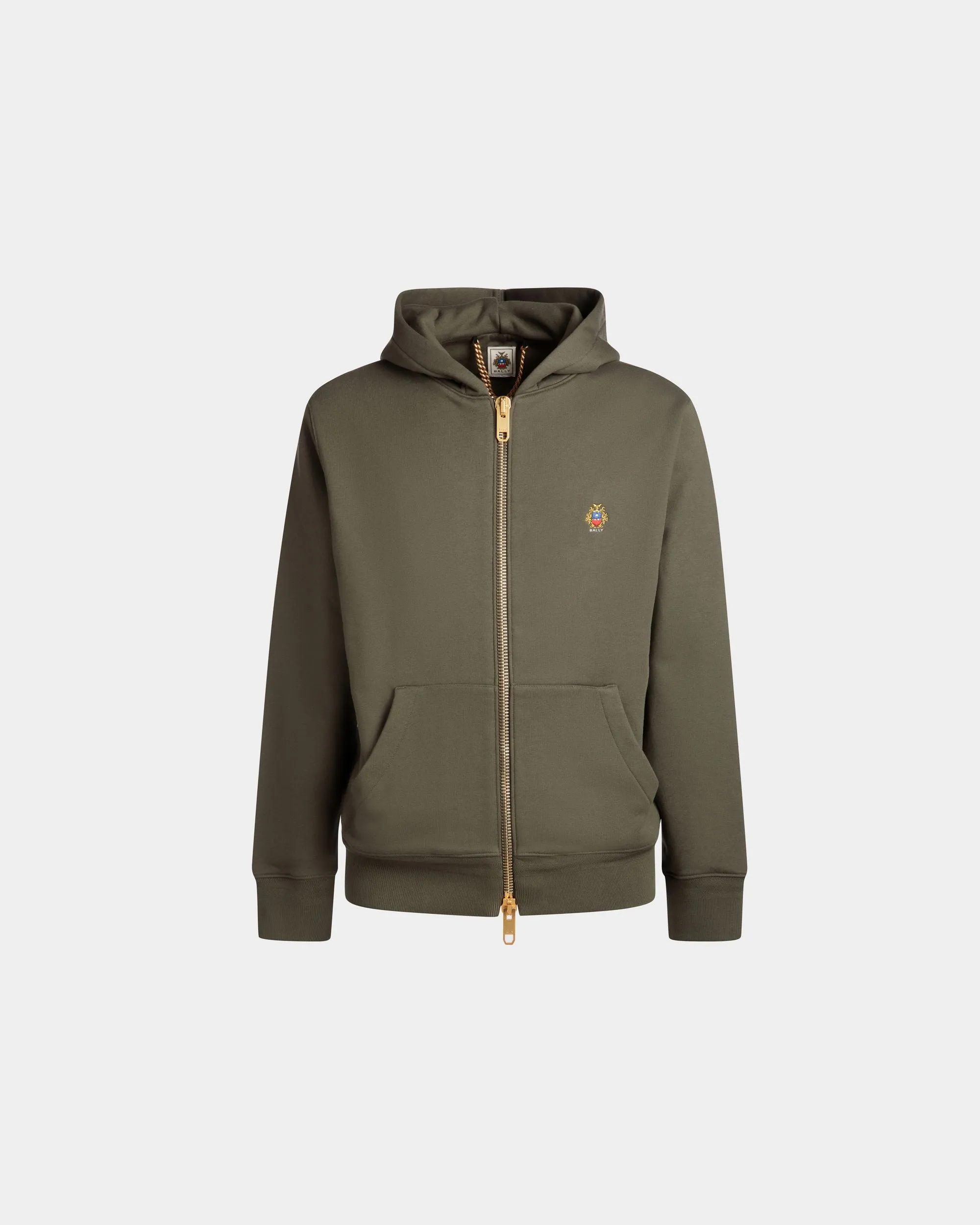 Adrien Brody Travel Collection Hoodie In Olive Green Cashmere Blend 