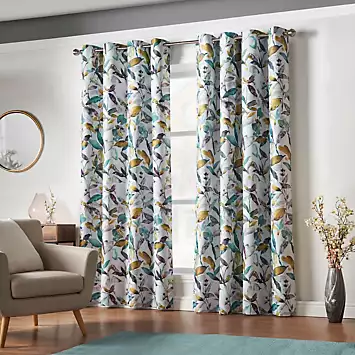 Alan Symonds Giverny Pair of Blackout Eyelet Curtains | Kaleidoscope