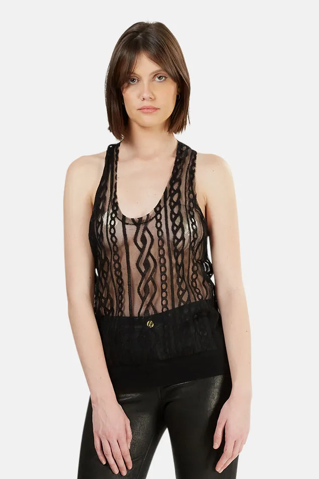 Alexander Wang Burnout Cable Tank Top