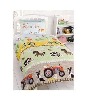 Apple tree farm duvet cover set blue/green/brown Generic