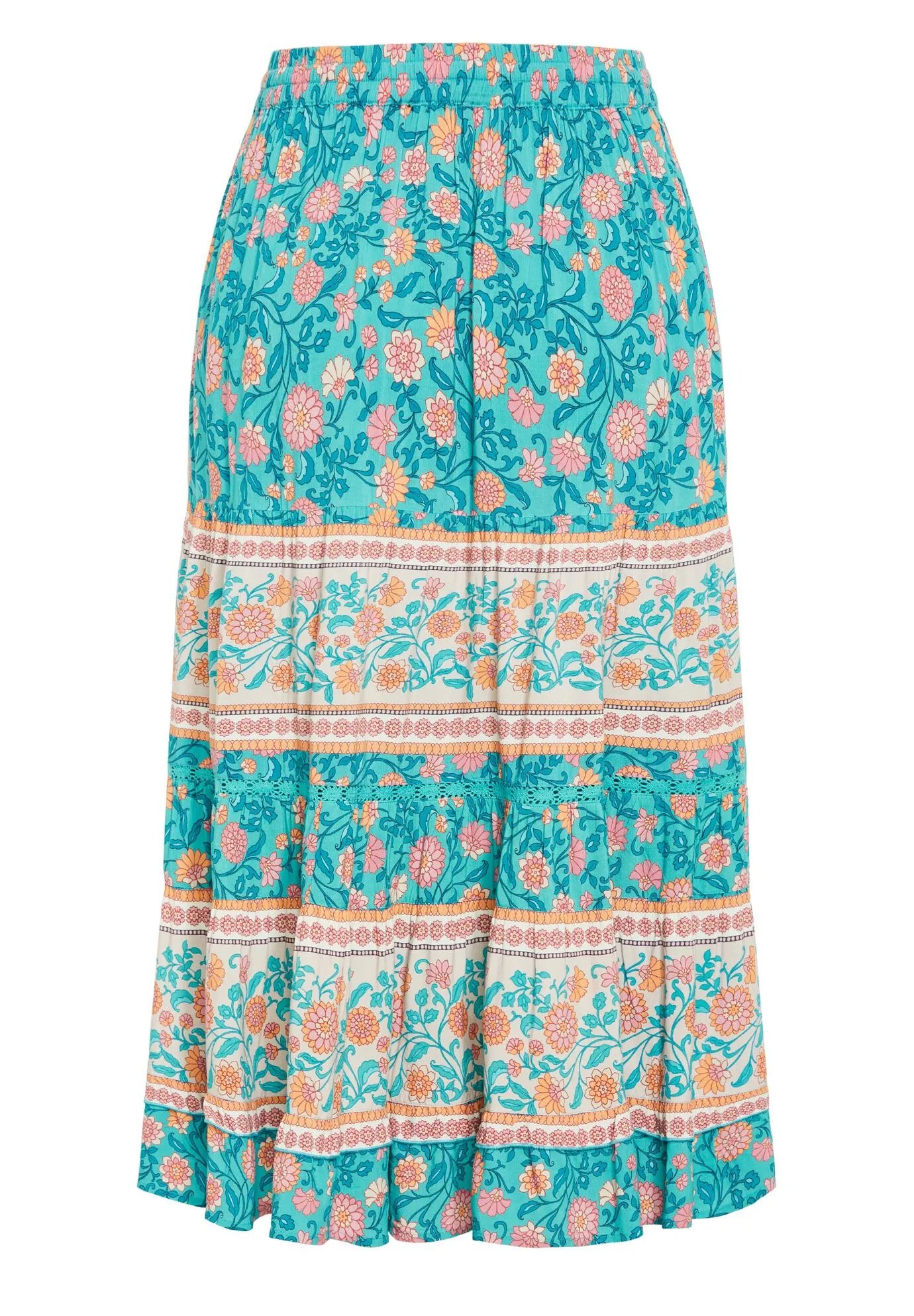 Aurora Print Skirt - turquoise