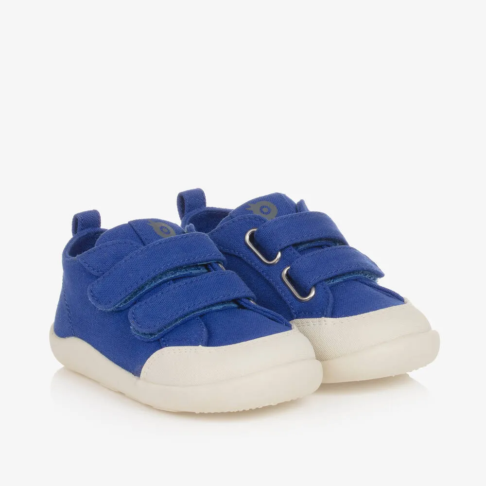 Baby Boys Blue Canvas Trainers