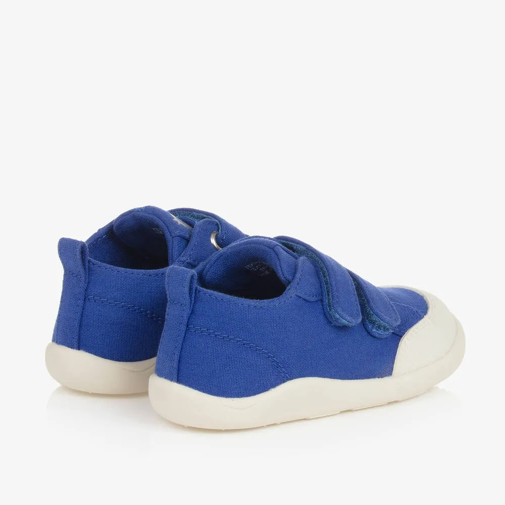 Baby Boys Blue Canvas Trainers