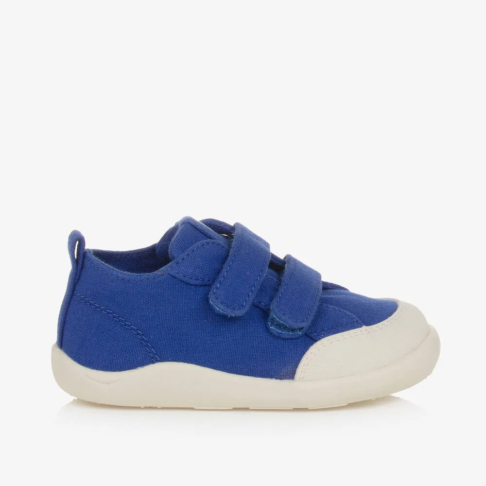 Baby Boys Blue Canvas Trainers