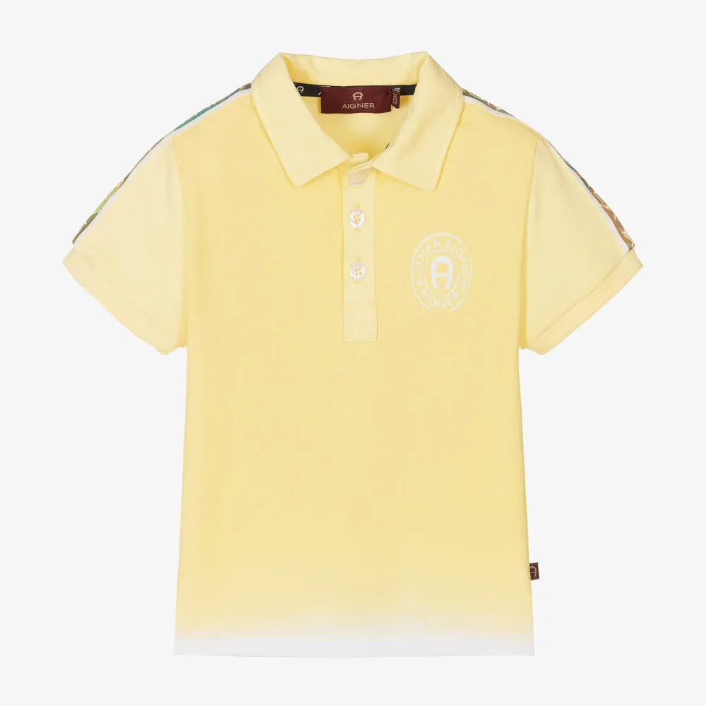 Baby Boys Yellow Cotton Polo Shirt