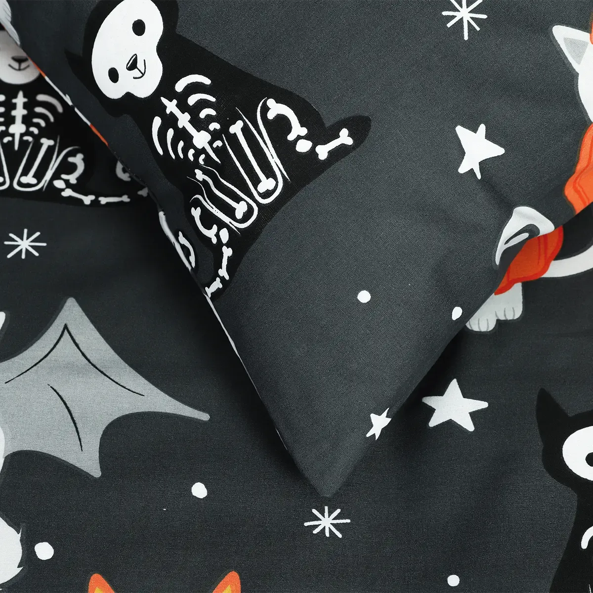 BED SHEET MOONLIT FELINE & BAT - KING