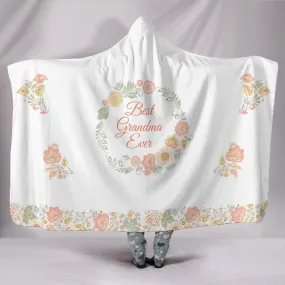 Best Grandma Ever Peach Hooded Blanket