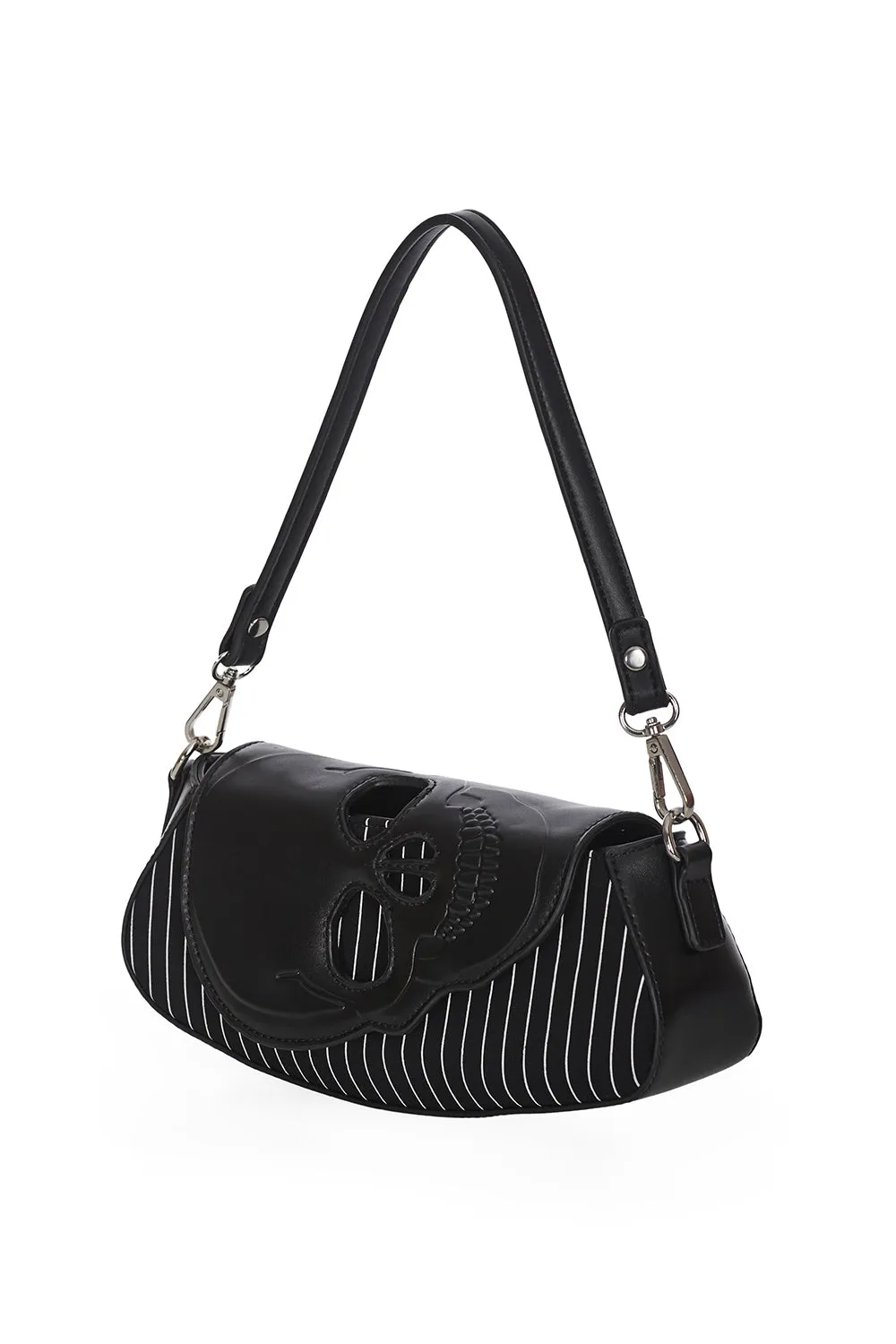 BLACK CORE PINSTRIPE SHOULDER BAG