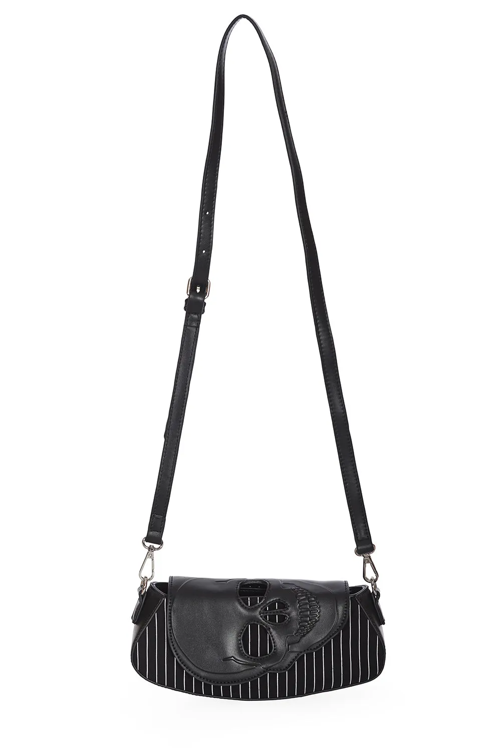 BLACK CORE PINSTRIPE SHOULDER BAG