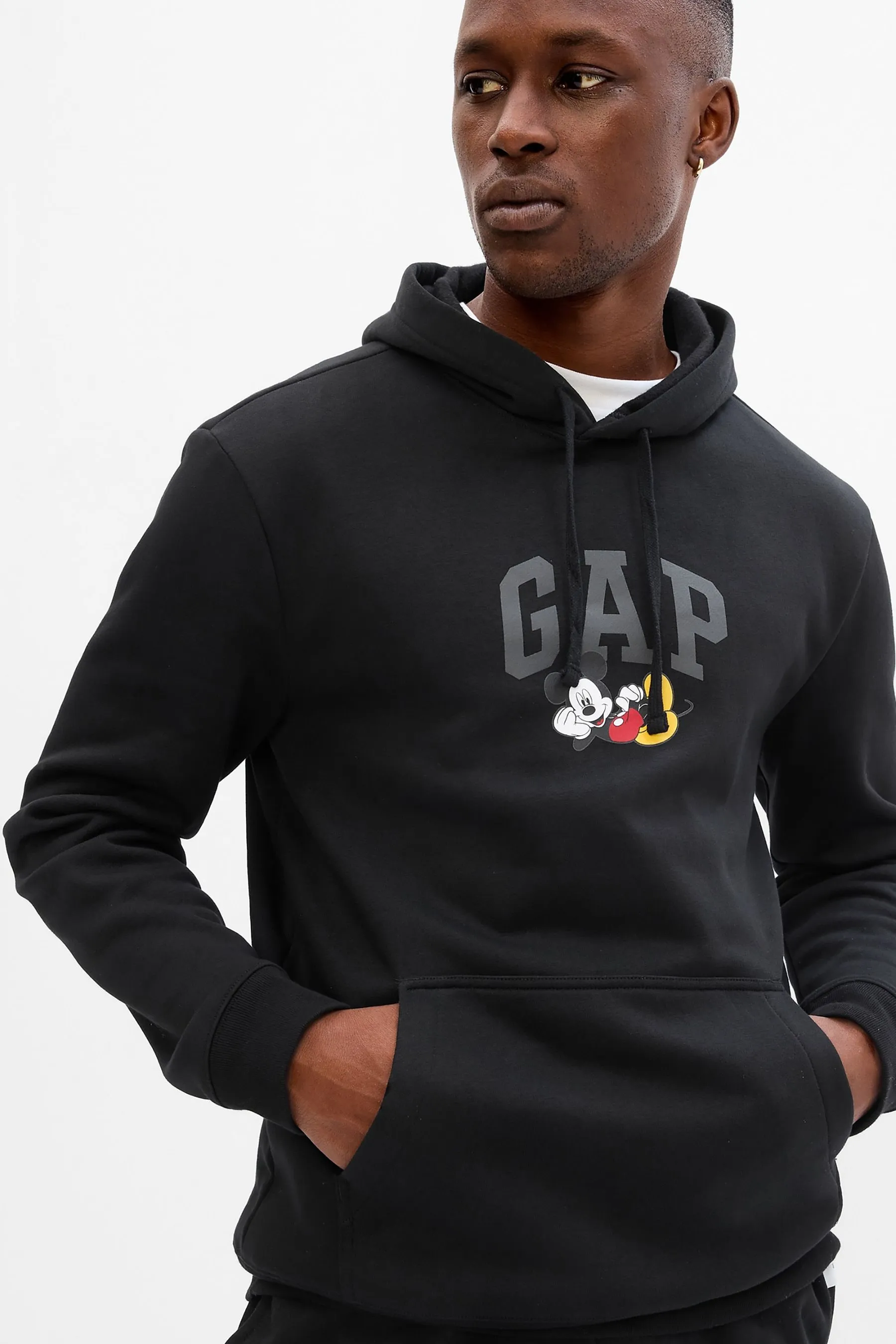 Black Disney Mickey Mouse Logo Hoodie