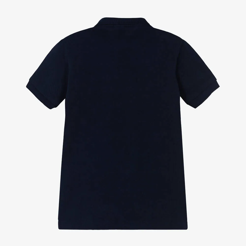 Boys Navy Blue Logo Polo Shirt