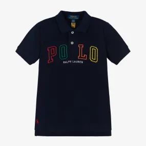 Boys Navy Blue Logo Polo Shirt