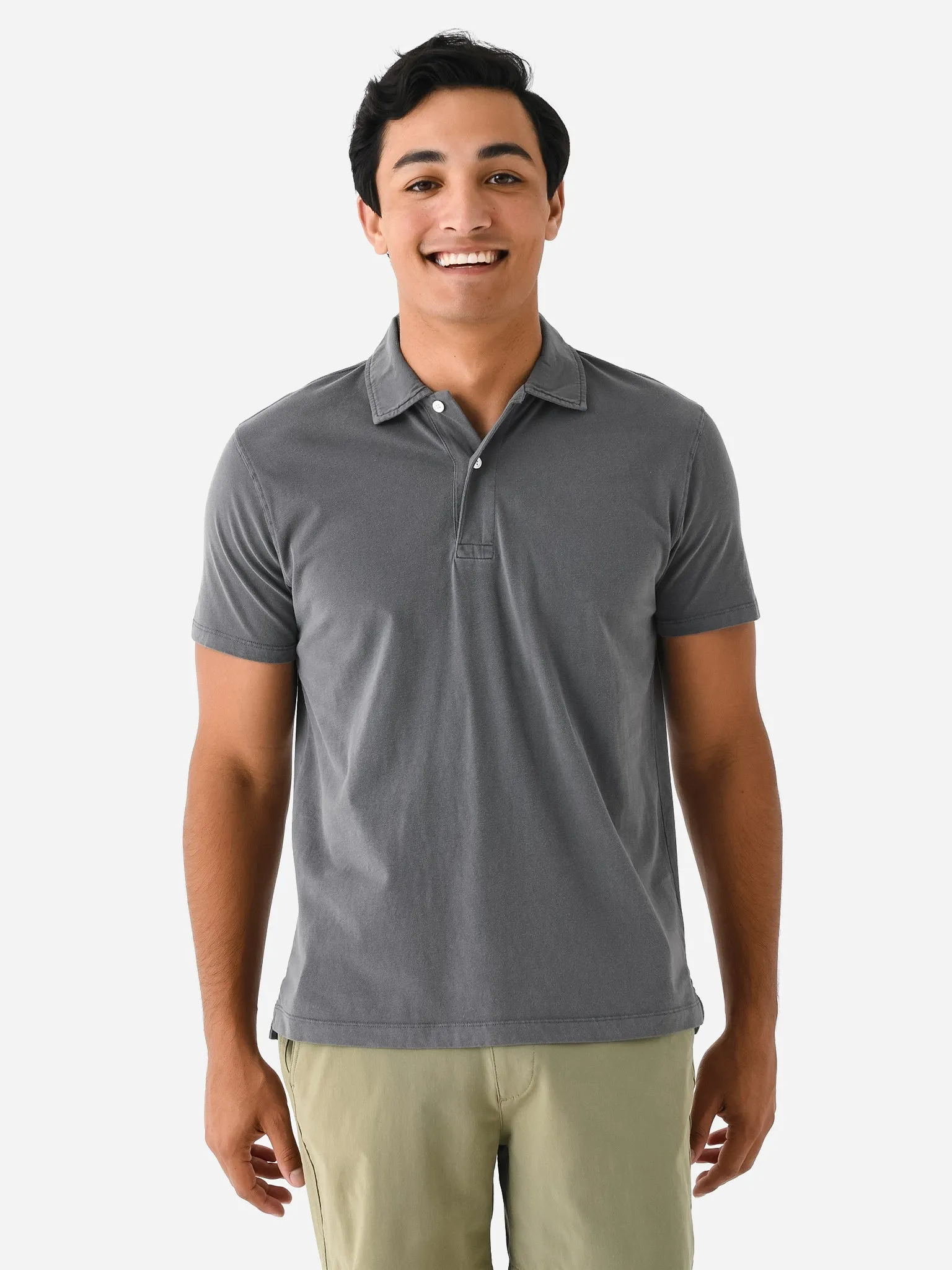     BUCK MASON  Men's Sueded Cotton Polo    