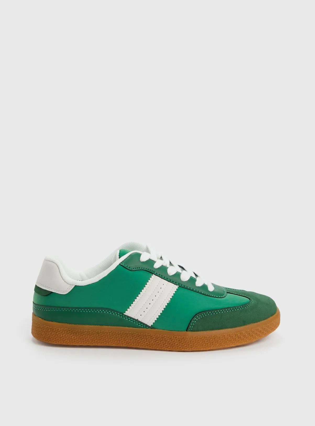 Buy Green Retro Low Profile Trainers 4 | Trainers | Tu