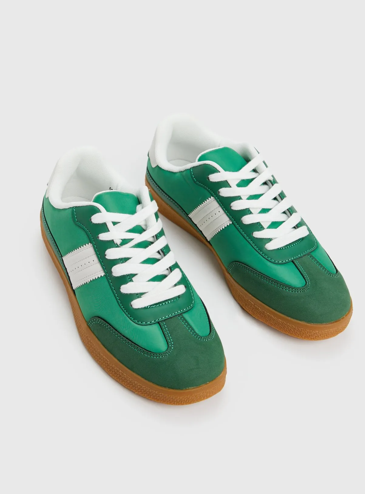 Buy Green Retro Low Profile Trainers 4 | Trainers | Tu