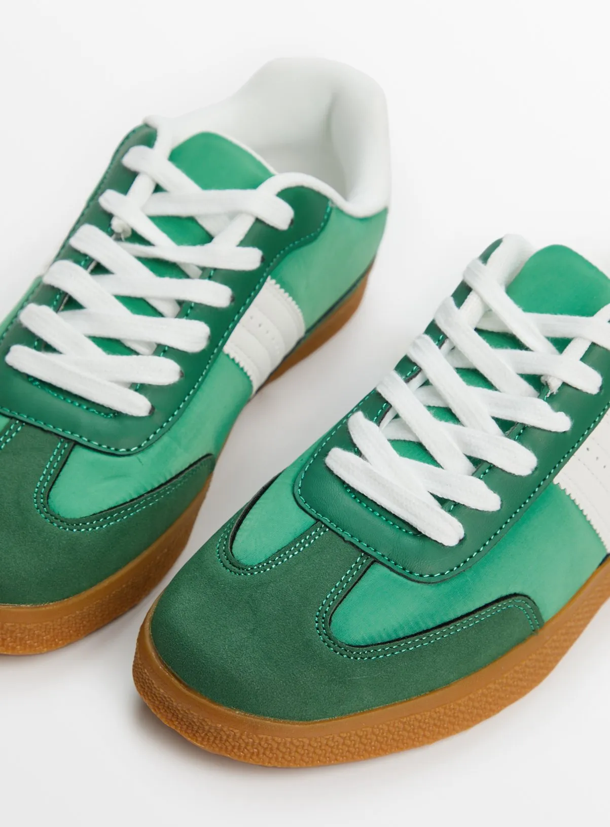 Buy Green Retro Low Profile Trainers 4 | Trainers | Tu