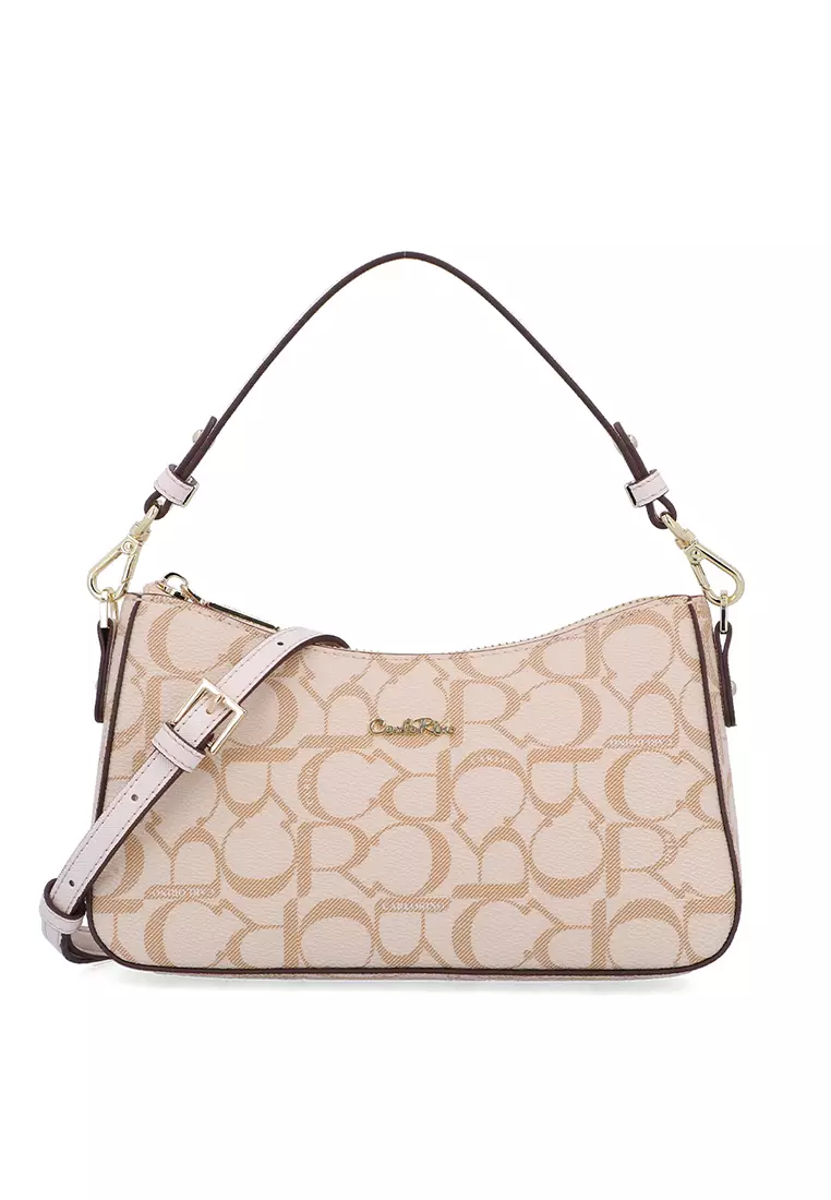 Carlo Rino Medium Beige Carlo GEO Crossbody Wallet