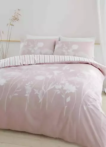 Catherine Lansfield Meadowsweet Floral Blush Duvet Cover & Pillowcase Set | Kaleidoscope