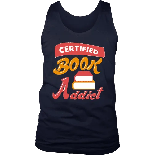 Certified book addict Mens Tank