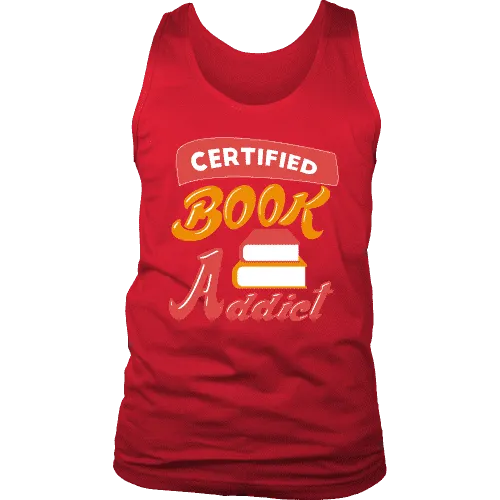 Certified book addict Mens Tank