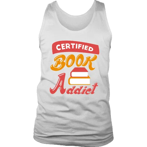 Certified book addict Mens Tank