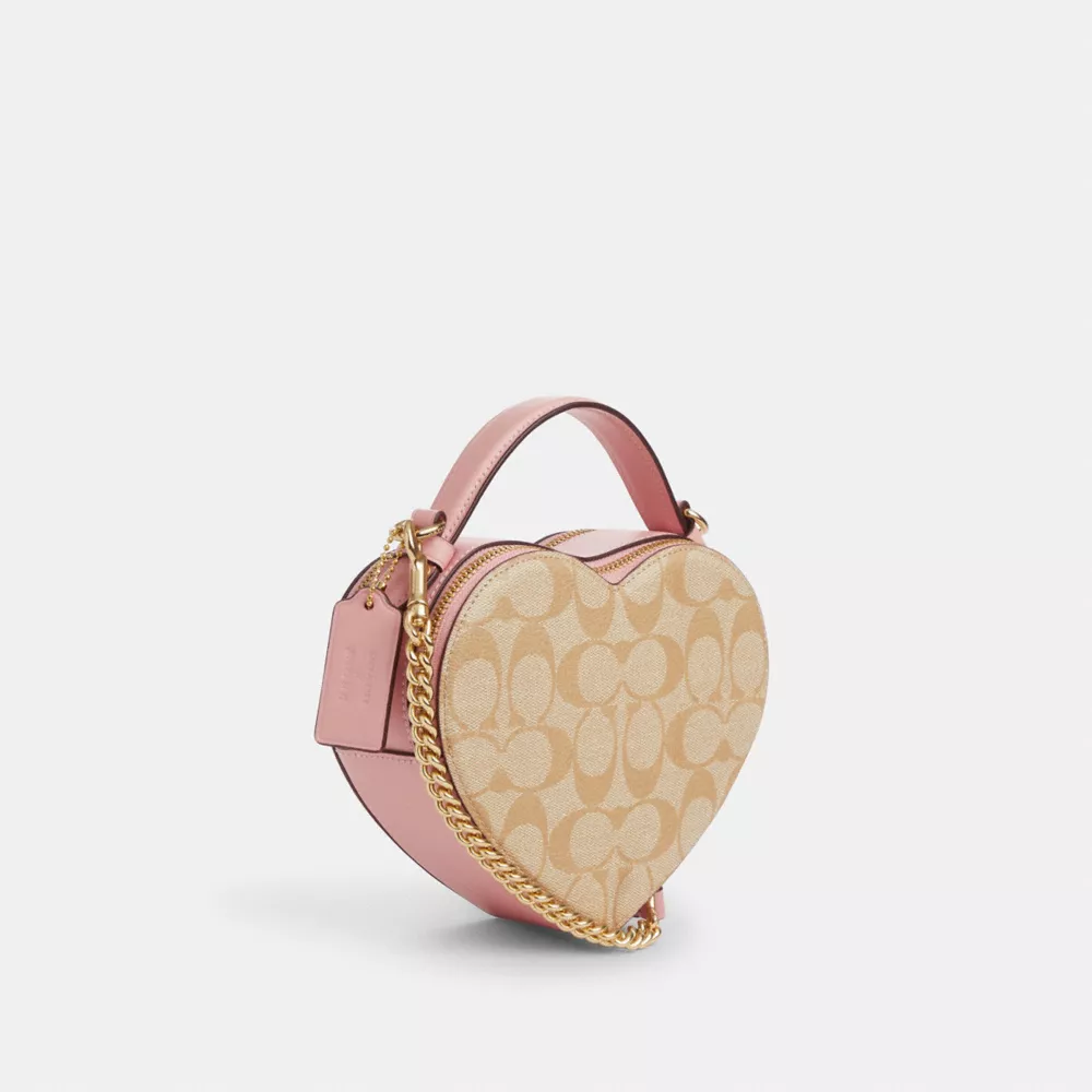 Coach X Observed By Us Heart Crossbody In Signature Canvas With Print