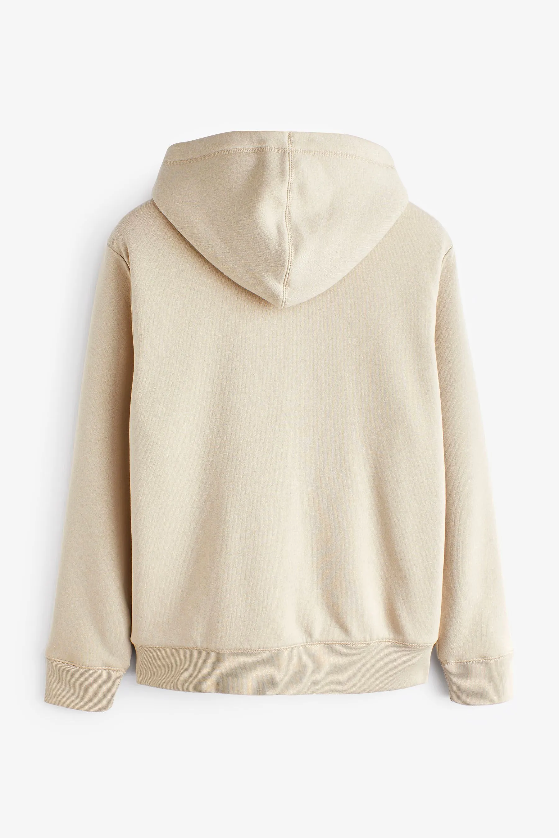 Cream Logo Sherpa-Lined Zip Up Hoodie