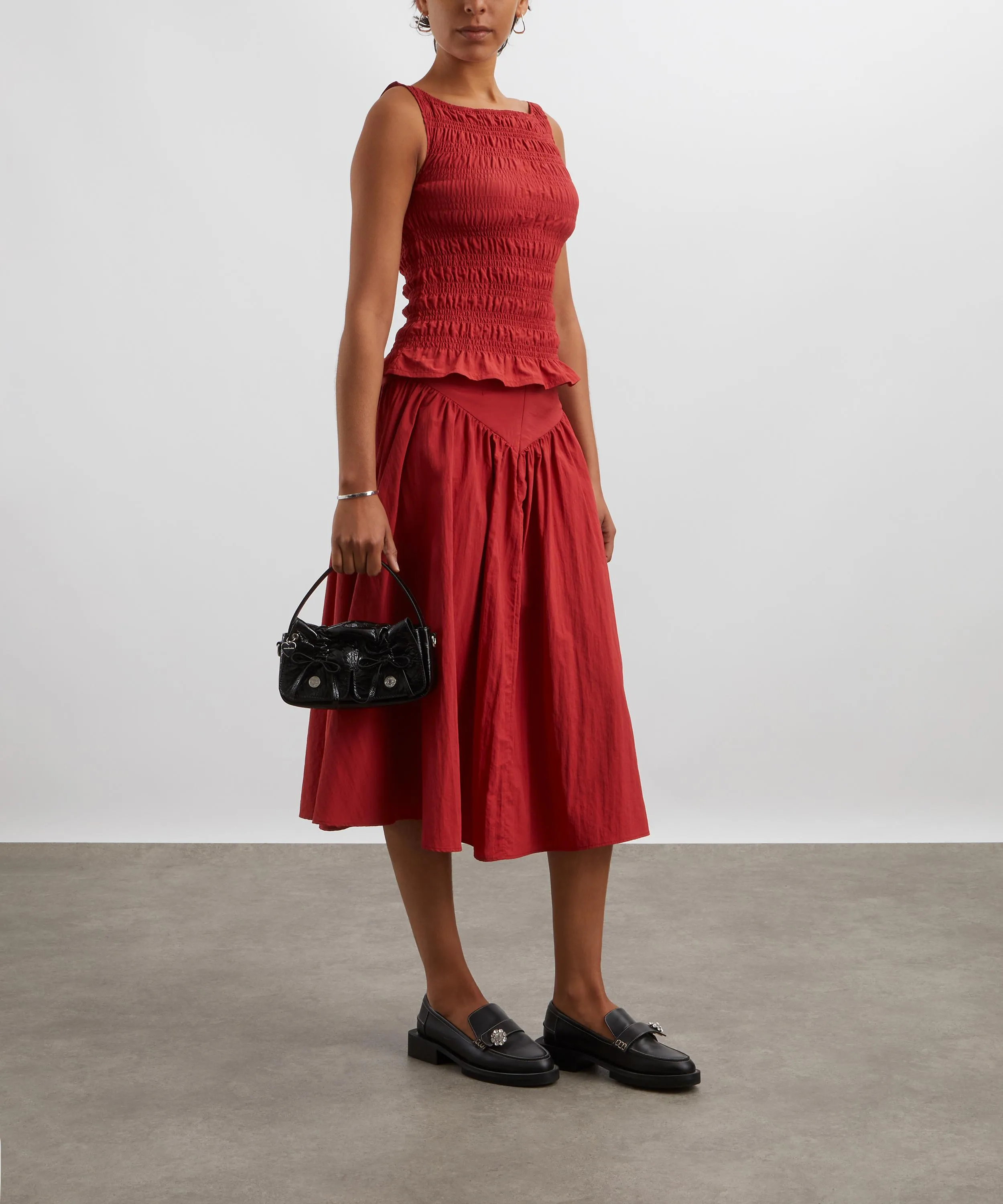 Deba Tomato Midi Skirt