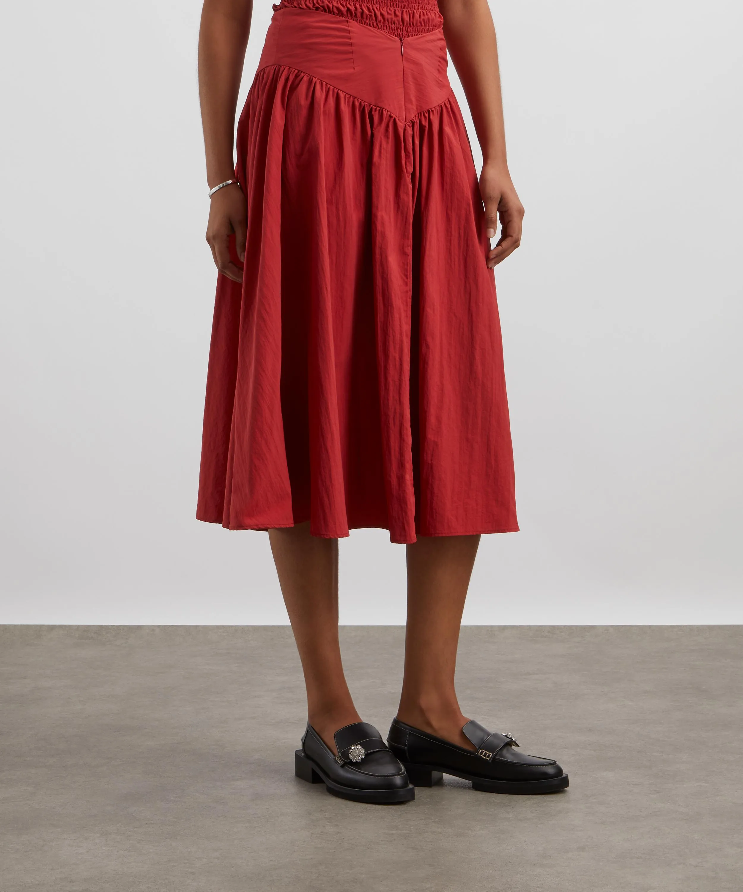 Deba Tomato Midi Skirt