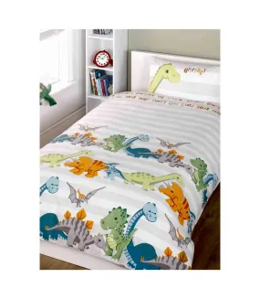 Dinosaur duvet cover set white/grey/green Rapport