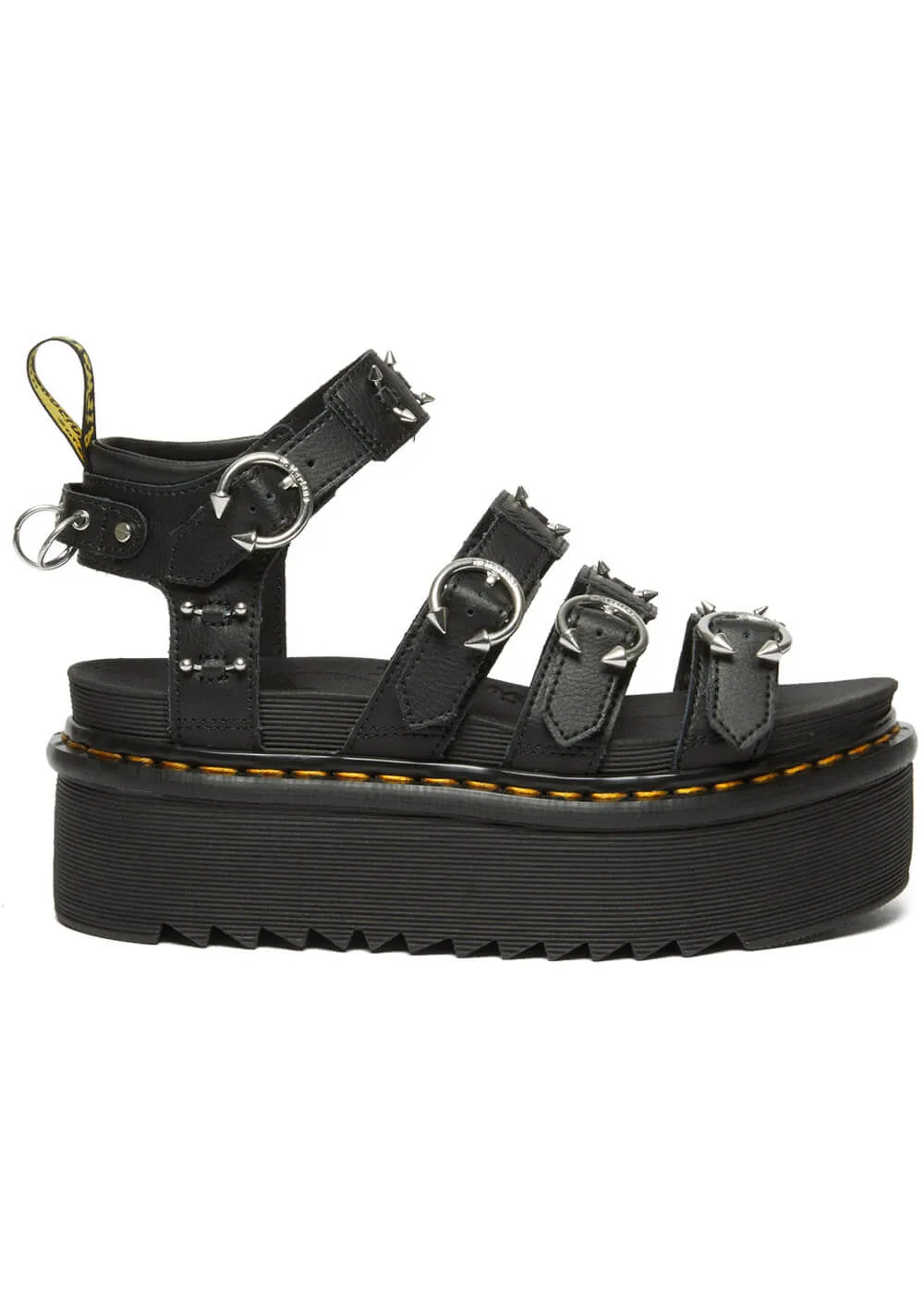 Dr. Martens Blaire Quad Hardware Platform Sandals Black