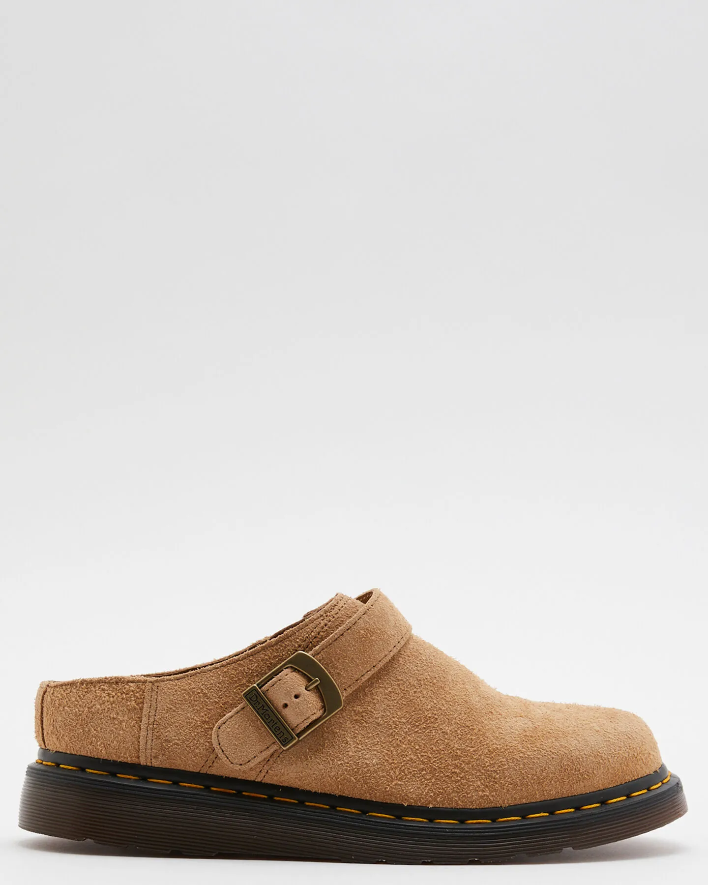 Dr. Martens Isham Buckle Mule - Sandy Tan Suede | SurfStitch