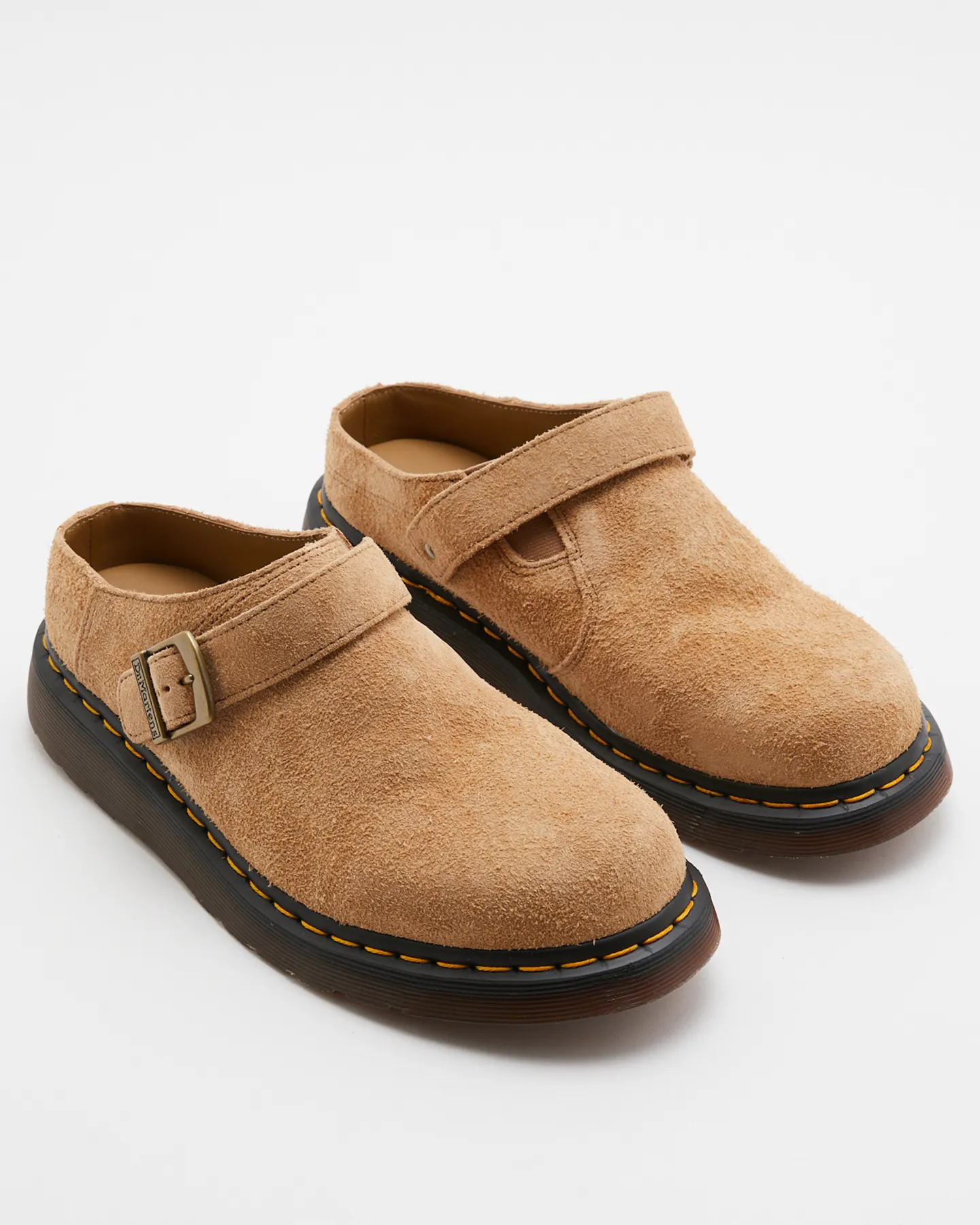 Dr. Martens Isham Buckle Mule - Sandy Tan Suede | SurfStitch