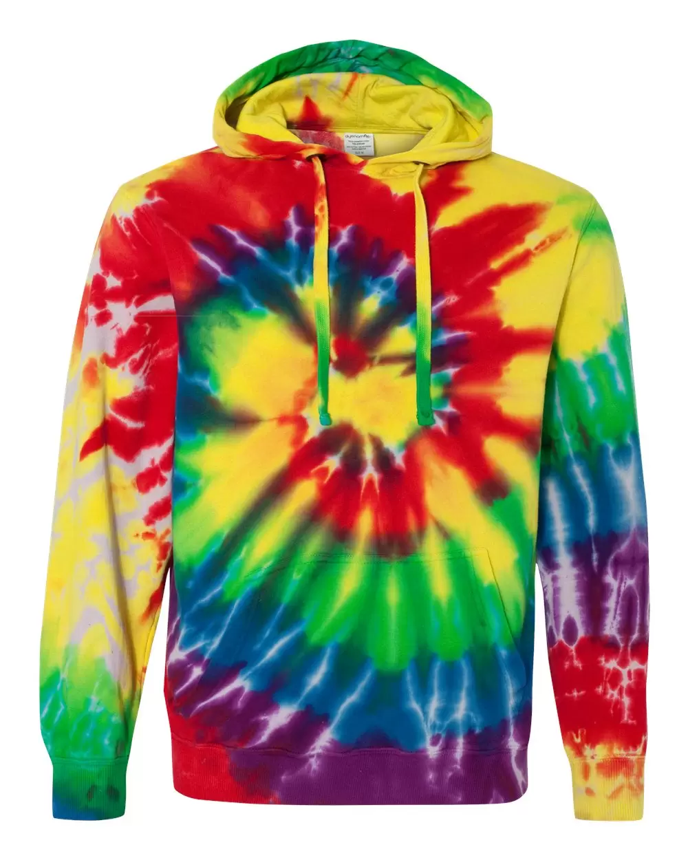 Dyenomite 854MS Multi-Color Spiral Pullover Hooded Sweatshirt SKU: 854MS