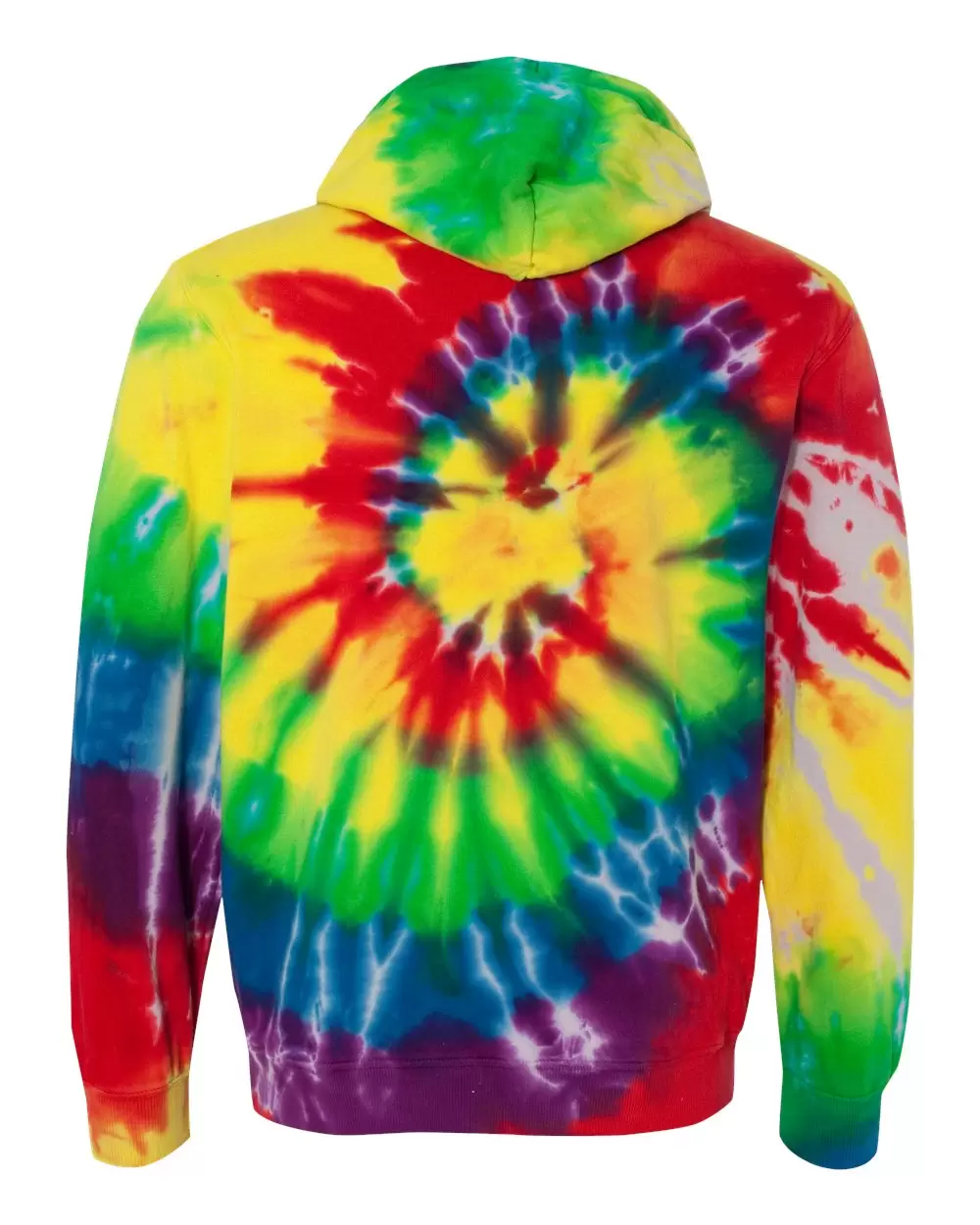 Dyenomite 854MS Multi-Color Spiral Pullover Hooded Sweatshirt SKU: 854MS