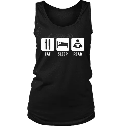 Eat, Sleep, Read Womens Tank