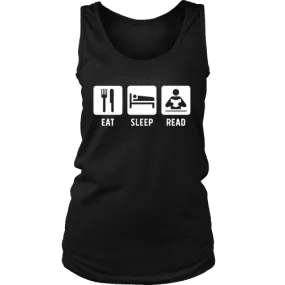 Eat, Sleep, Read Womens Tank