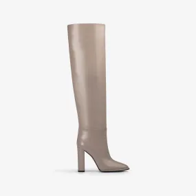 ELSA BOOT 110 mm Marble grey leather knee boot