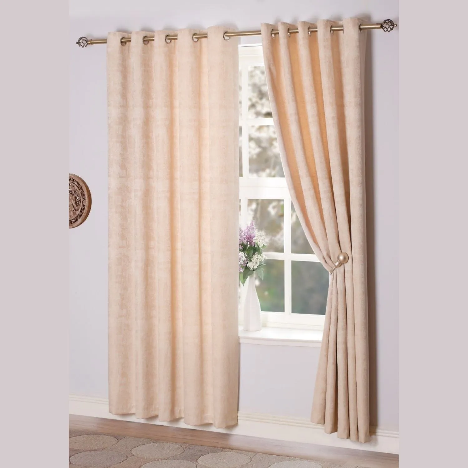 Fiesta Curtains 90 x 72 - Champagne