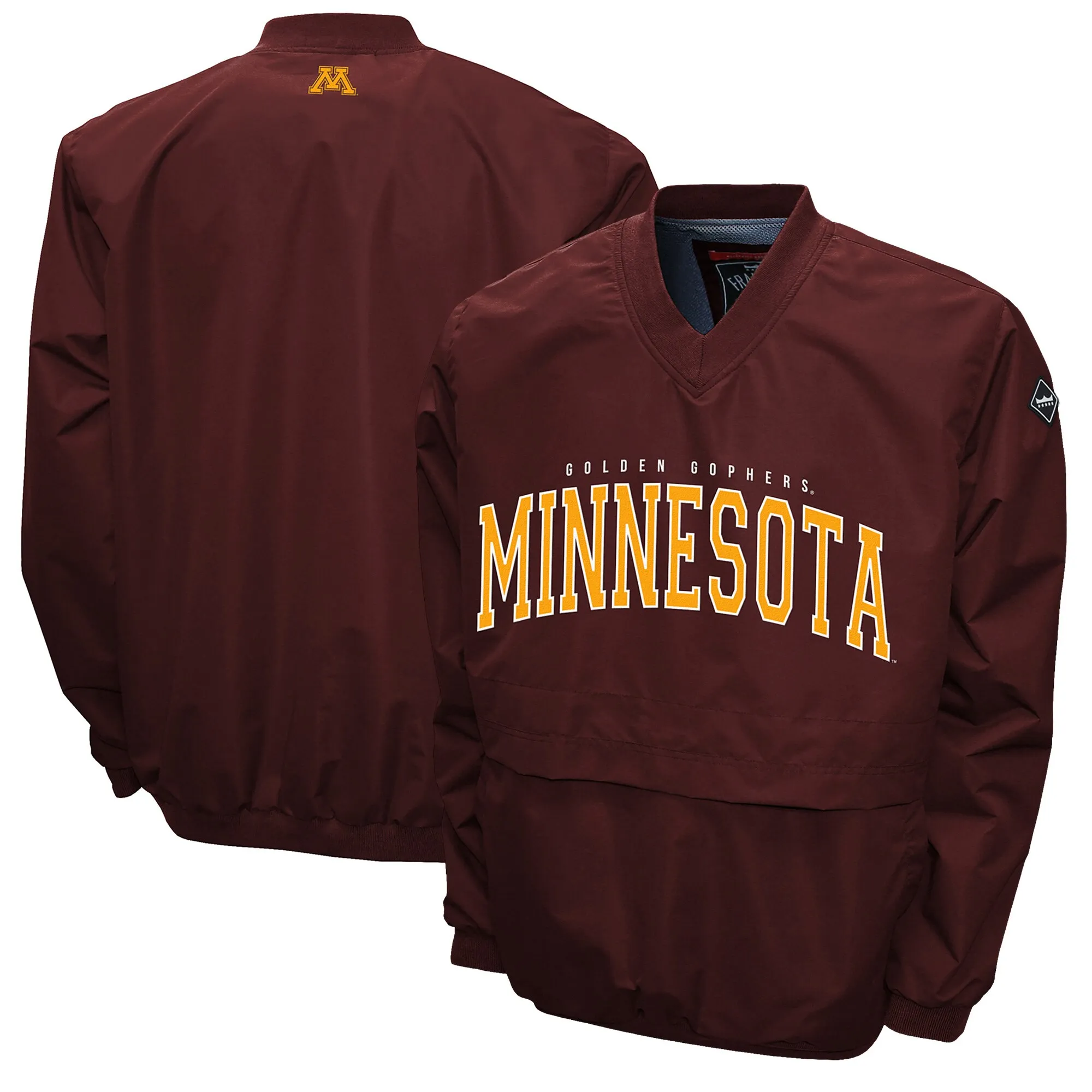 Franchise Club Minnesota Golden Gophers Maroon Members Windshell V-Neck Pullover Jacket