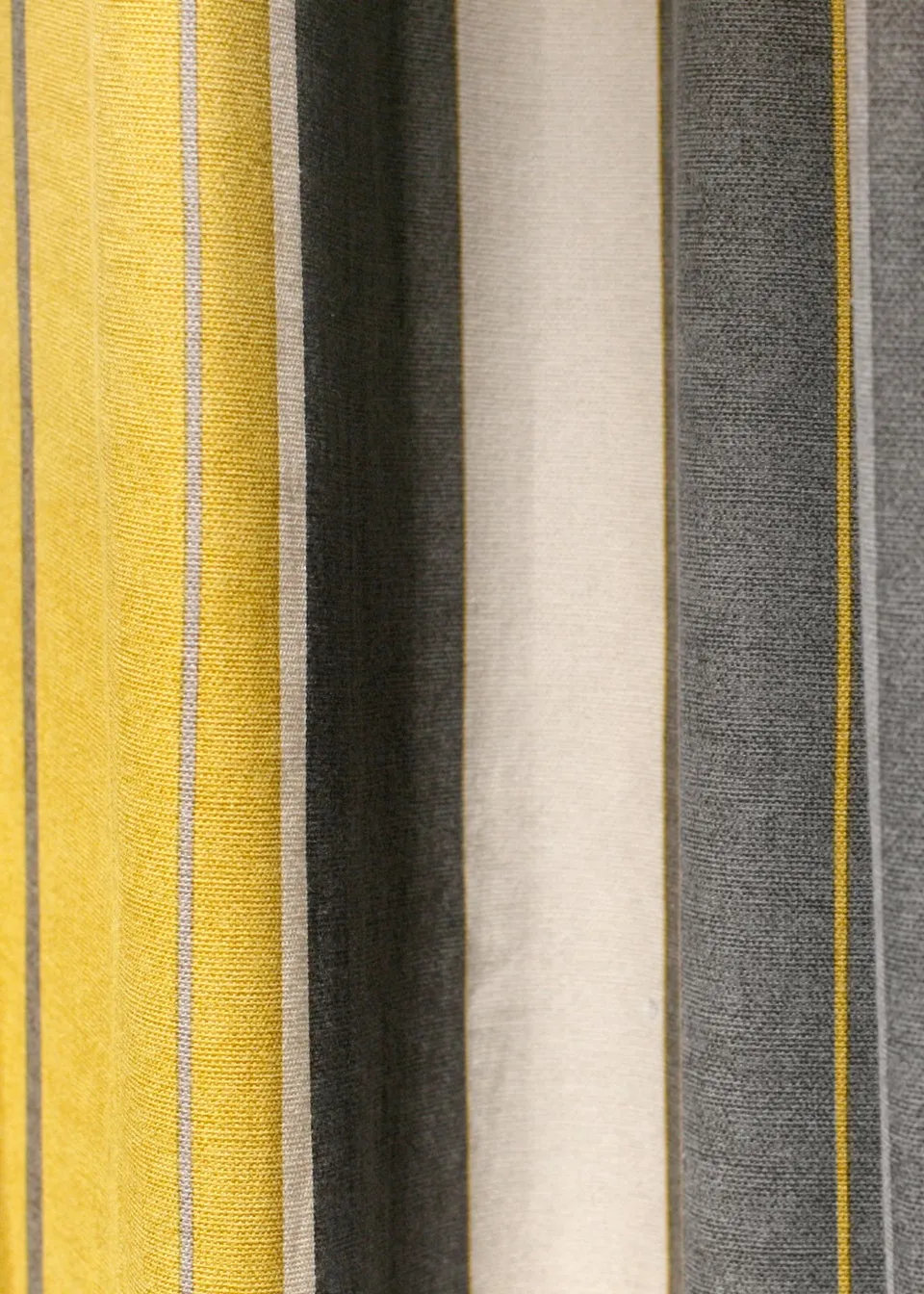 Fusion Whitworth Stripe Yellow Eyelet Curtains