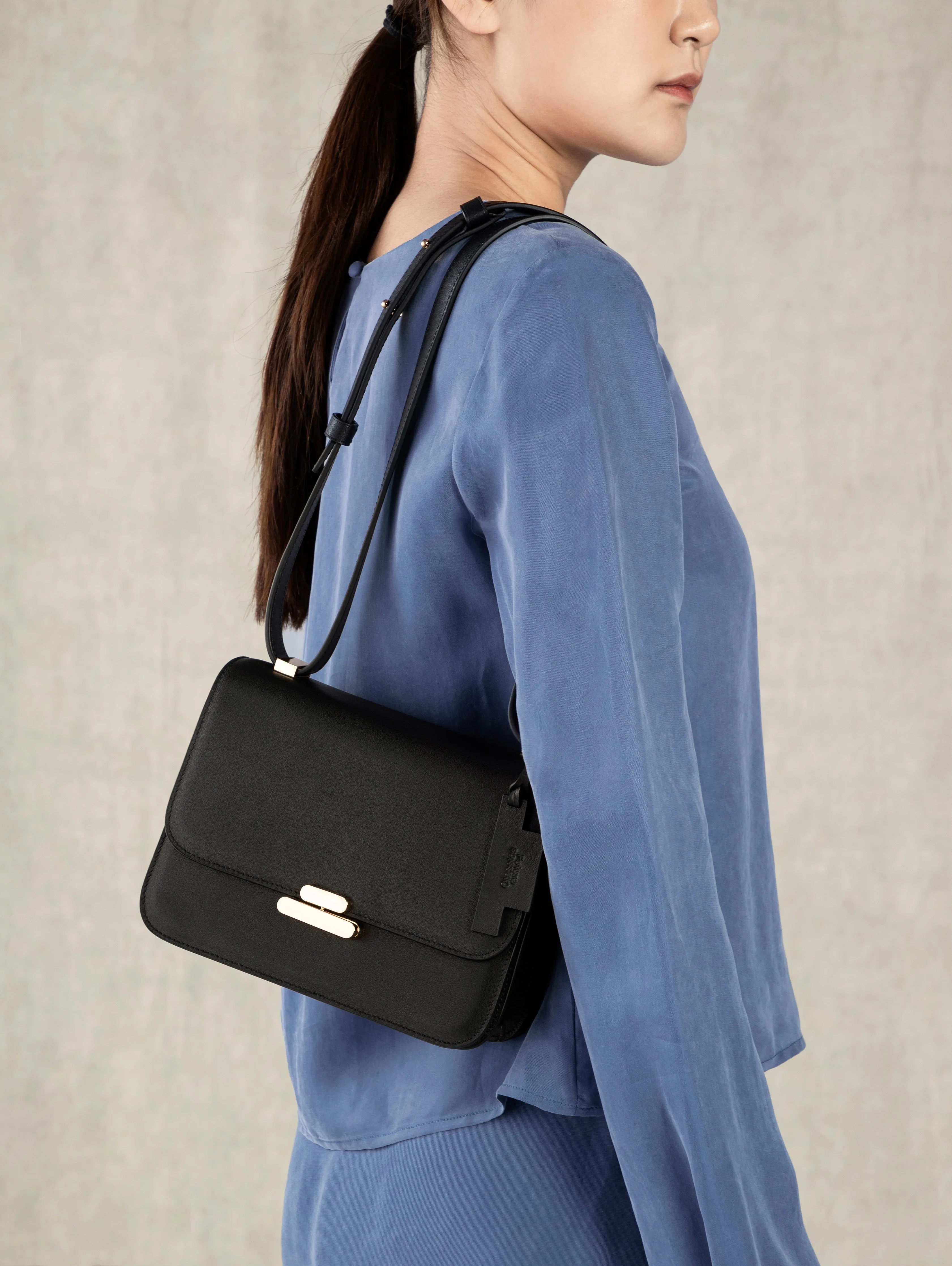 Future Classics   Small Flip Lock Crossbody Black