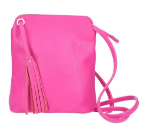 Fuxia leia leather shoulder bag