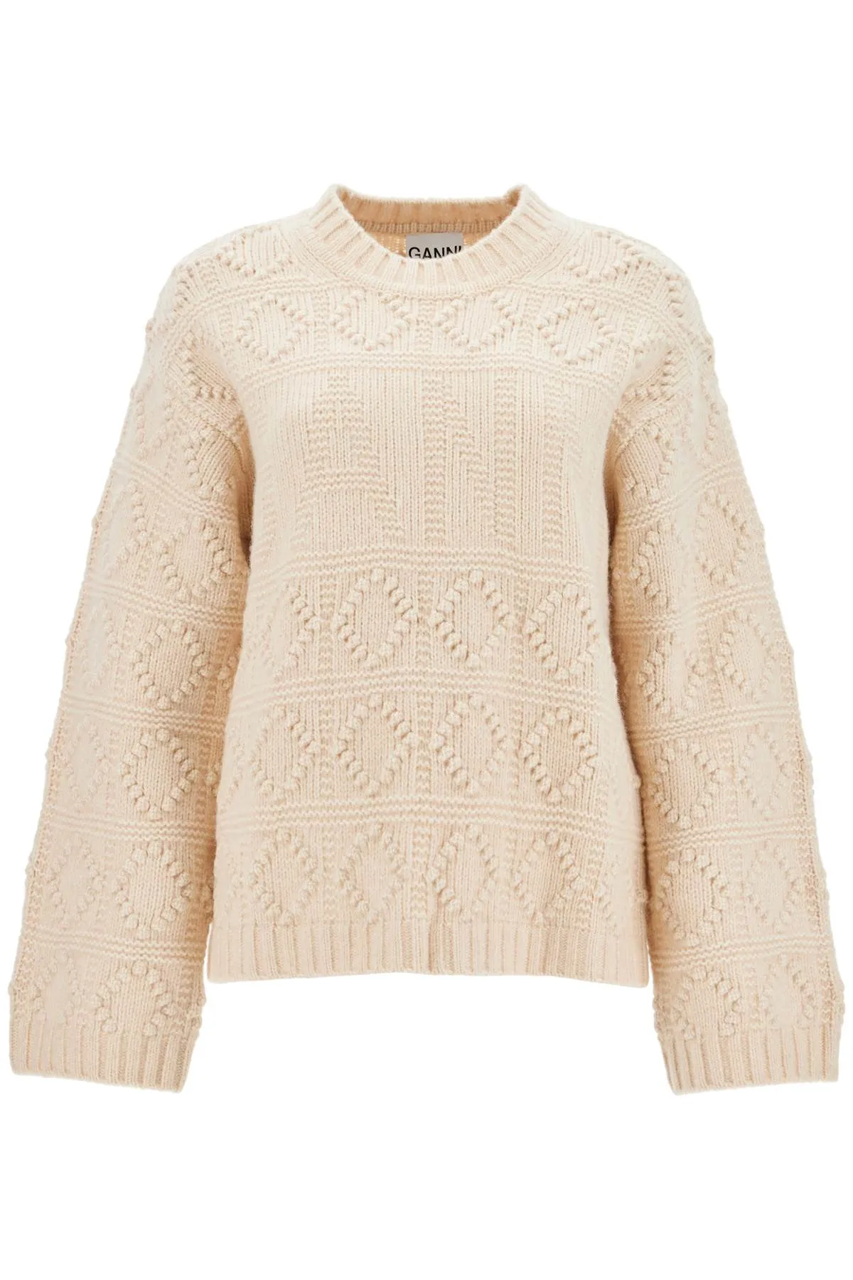 Ganni    Ganni Wool And Cotton Blend Pullover