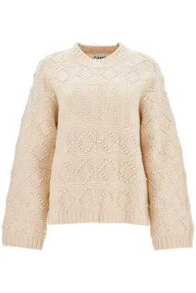 Ganni    Ganni Wool And Cotton Blend Pullover