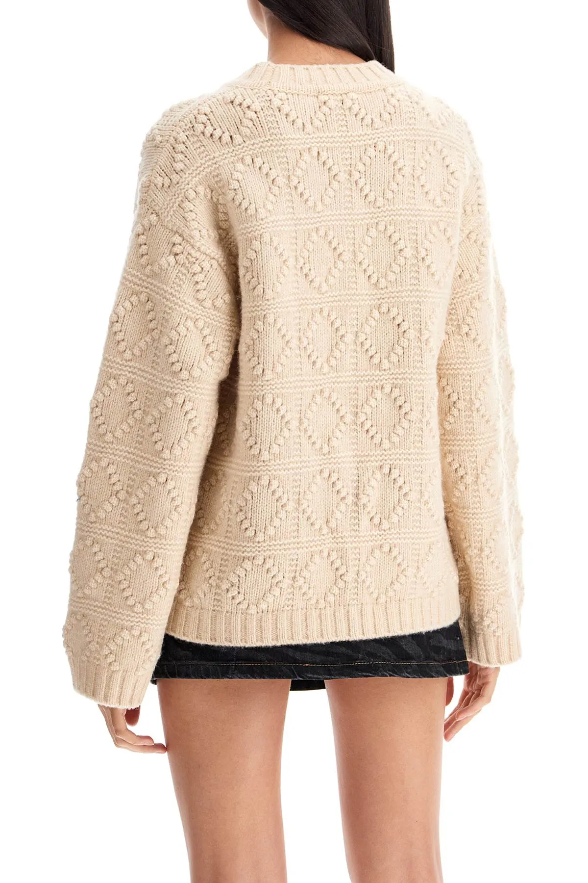 Ganni    Ganni Wool And Cotton Blend Pullover