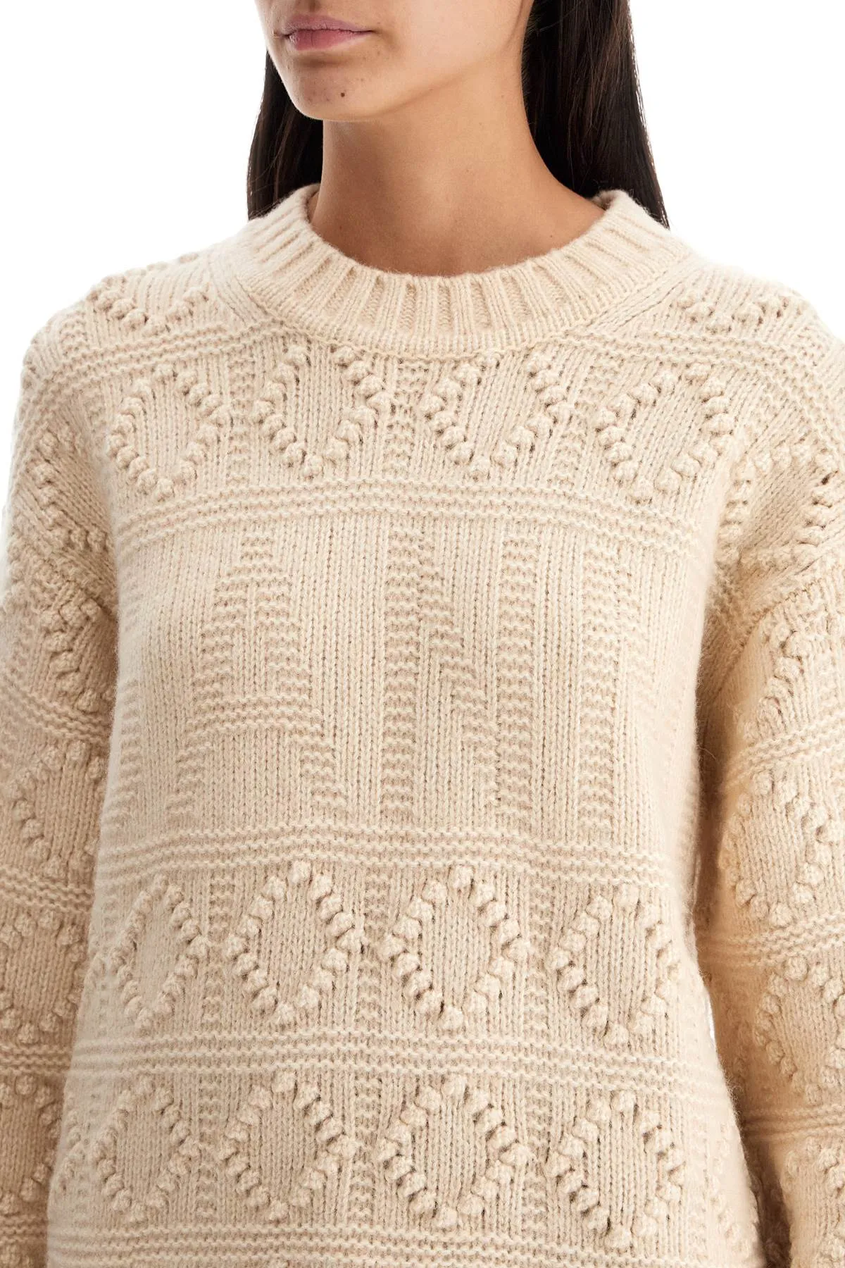 Ganni    Ganni Wool And Cotton Blend Pullover