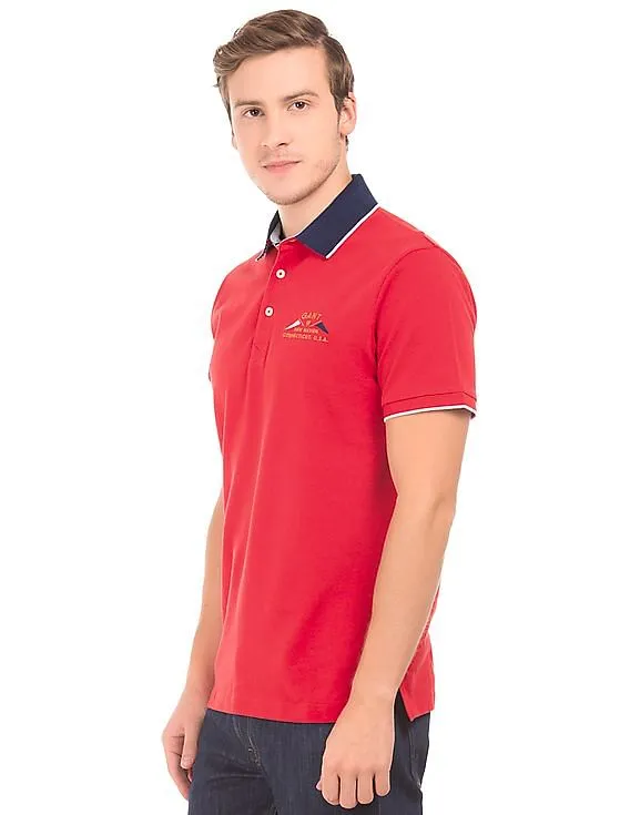 Gant Contrast Collar Pique Polo Shirt